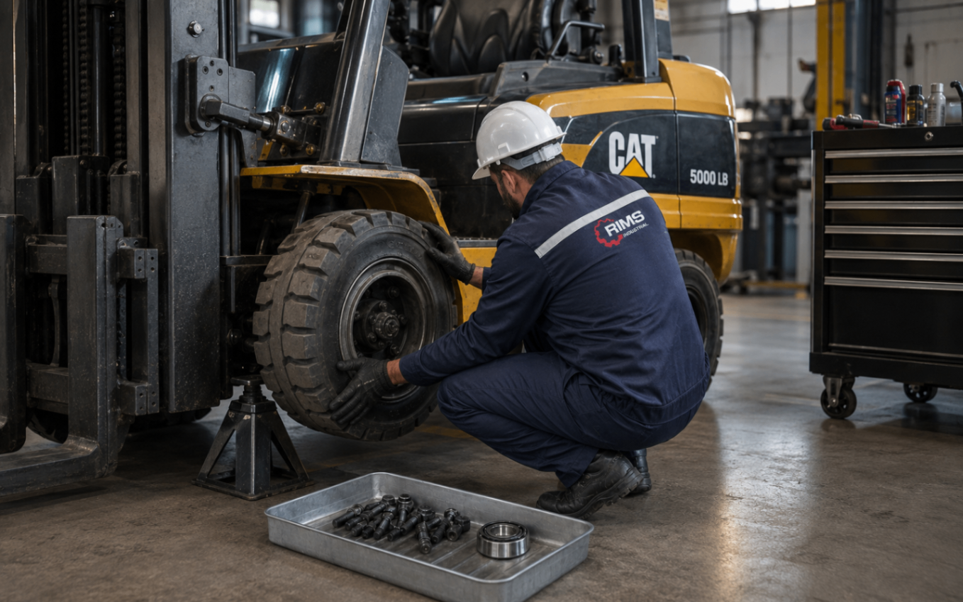 Servicio de llantas y refacciones para montacargas industriales.