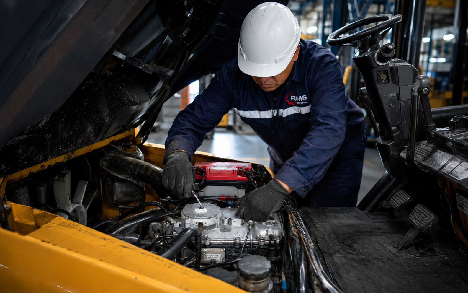 Diagnóstico correctivo de montacargas Nissan de 5,000 libras.